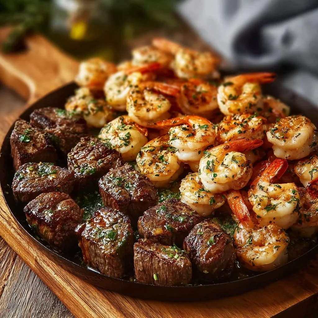 Garlic Butter Steak Bites & Shrimp Feast 8 Garlic Butter Steak Bites & Shrimp Feast