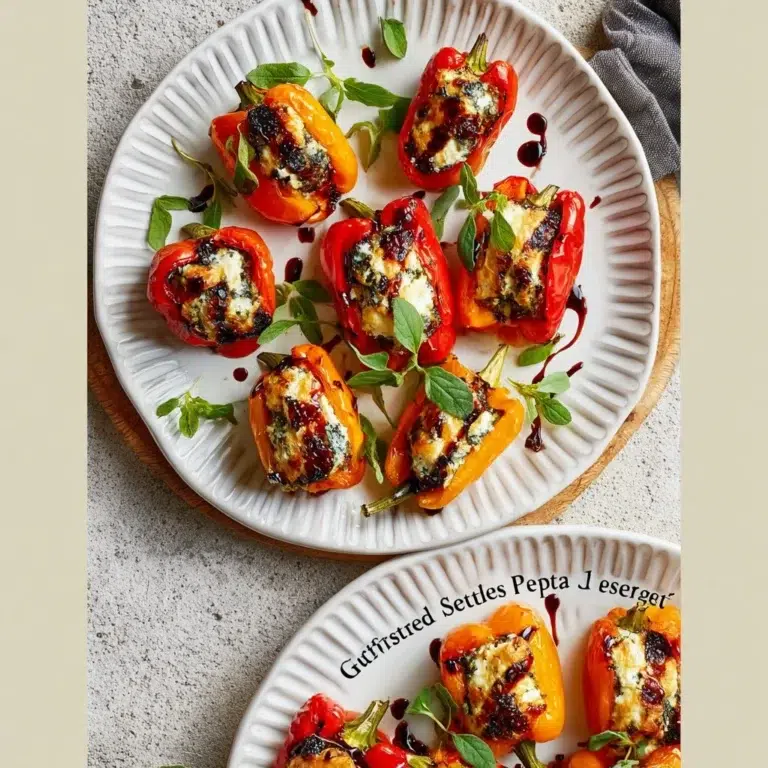 Goat Cheese Stuffed Mini Peppers Appetizer