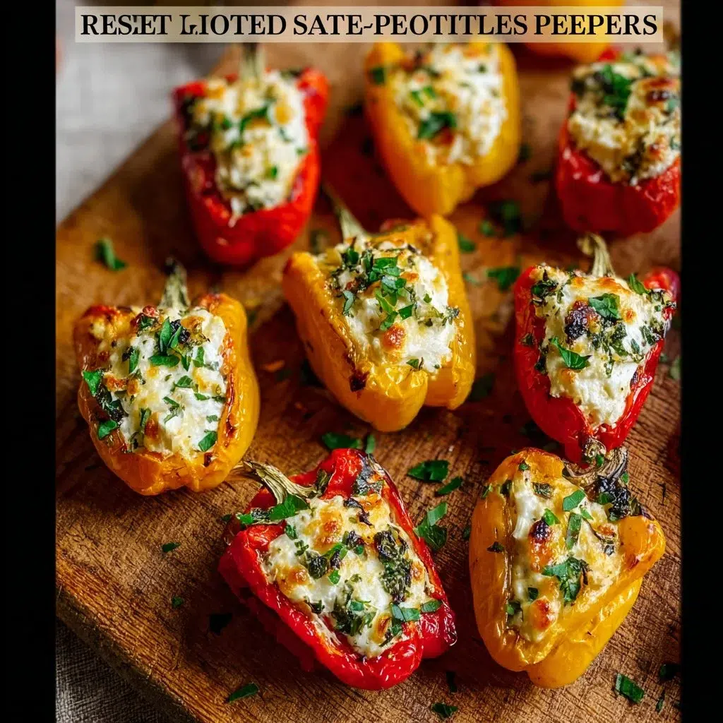 Goat Cheese Stuffed Mini Peppers Appetizer