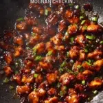 Delicious Hoisin Chicken Thighs served with vegetables and rice