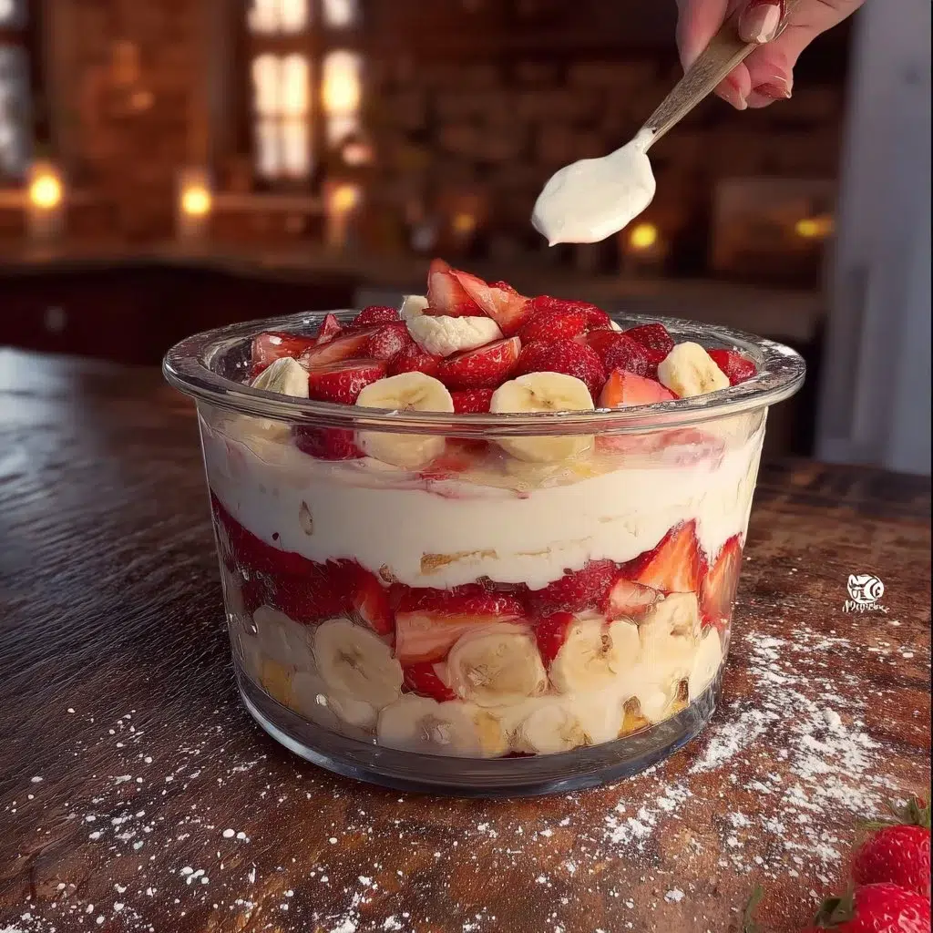 Layered Strawberry & Banana Delight 10 Layered Strawberry & Banana Delight