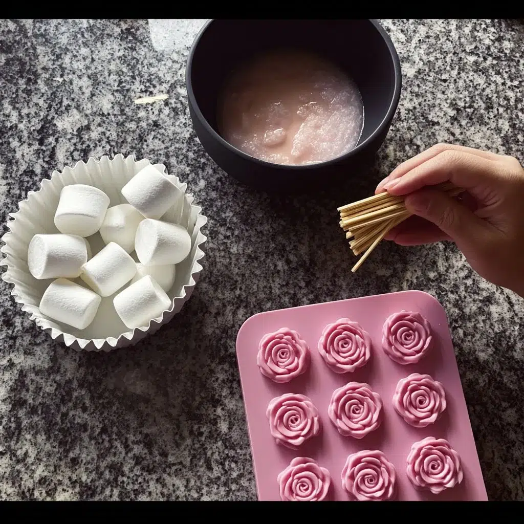 Marshmallows Chocolate Rose Bouquet 8 Marshmallows Chocolate Rose Bouquet - a beautiful and delicious gift