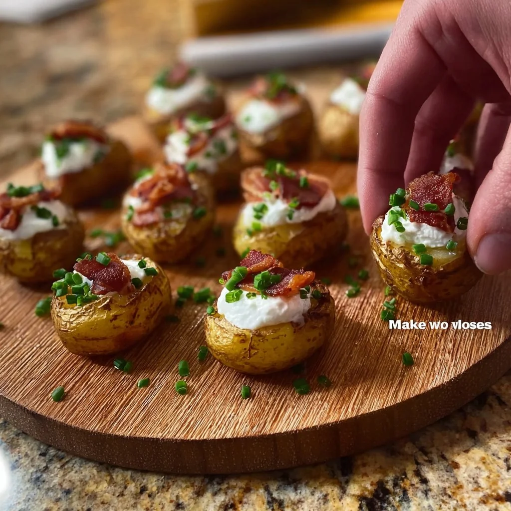 Mini Baked Potatoes Simple Appetizer Recipe