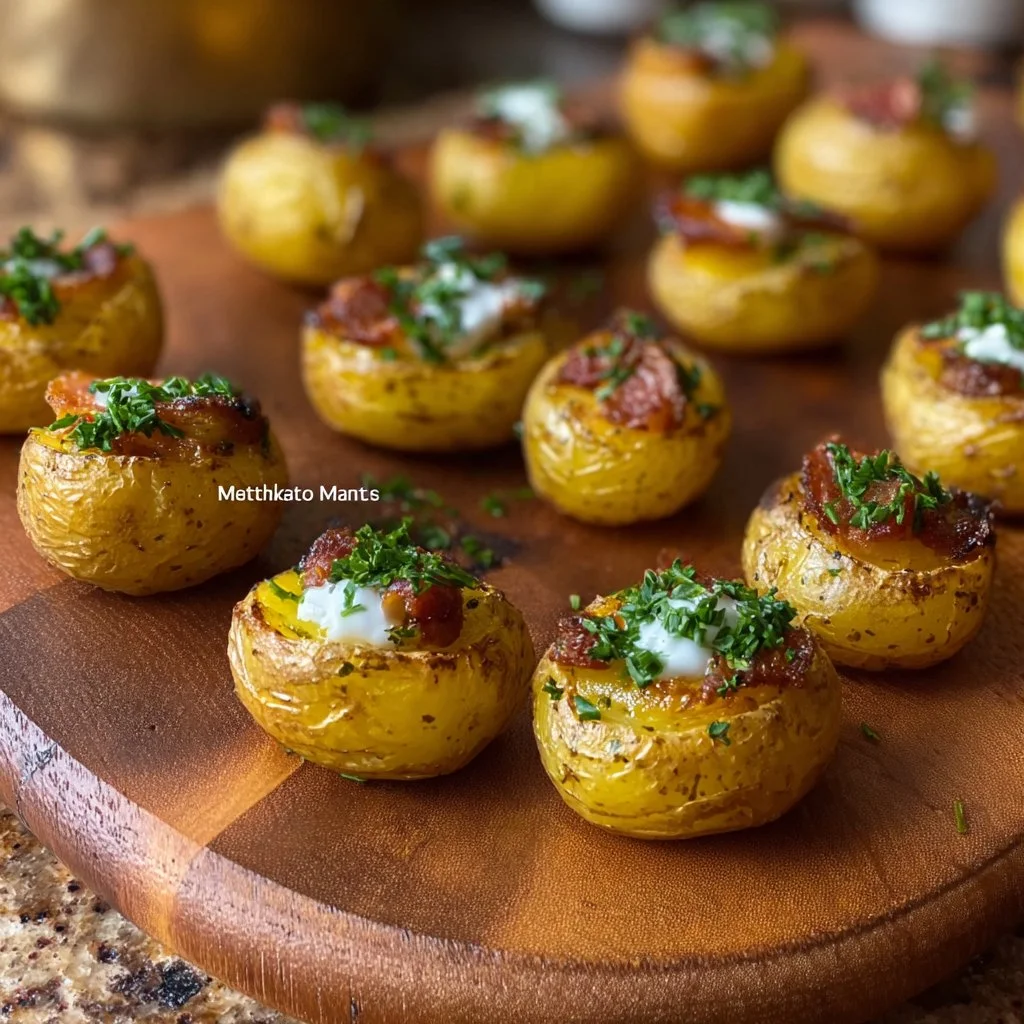 Mini Baked Potatoes Simple Appetizer Recipe