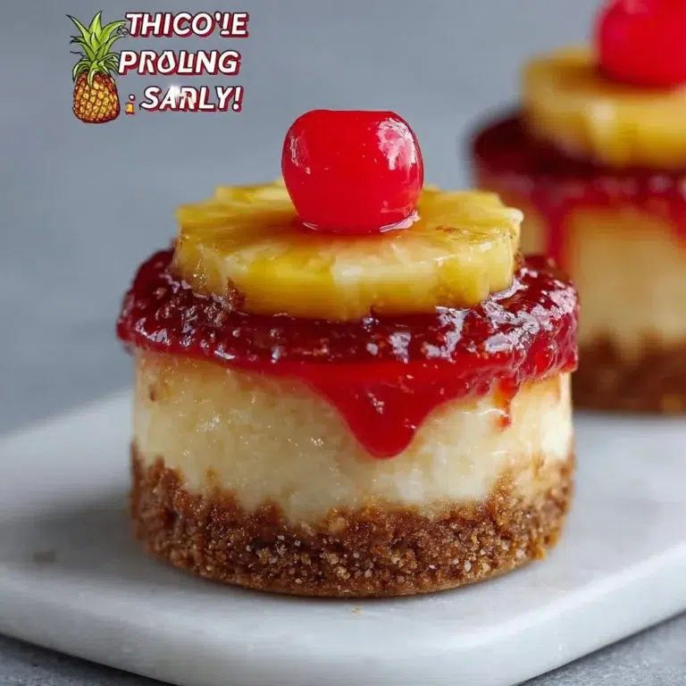 Mini Pineapple Upside-Down Cheesecake