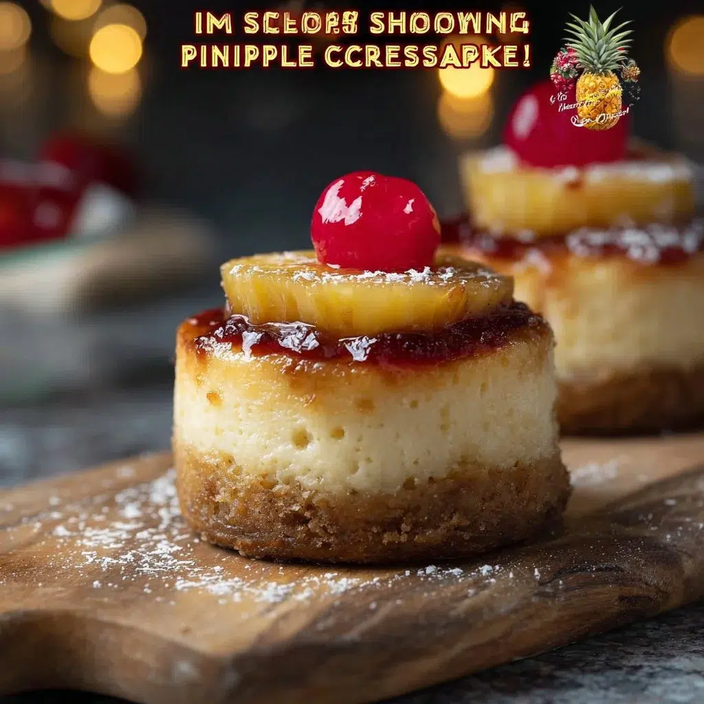 Mini Pineapple Upside-Down Cheesecake 10 Mini Pineapple Upside-Down Cheesecake