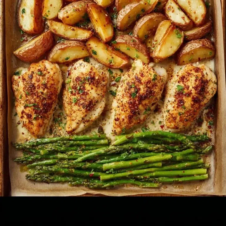 Parmesan Crusted Chicken Sheet Pan Dinner