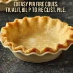 Image of a flaky and golden homemade pie crust from a recipe