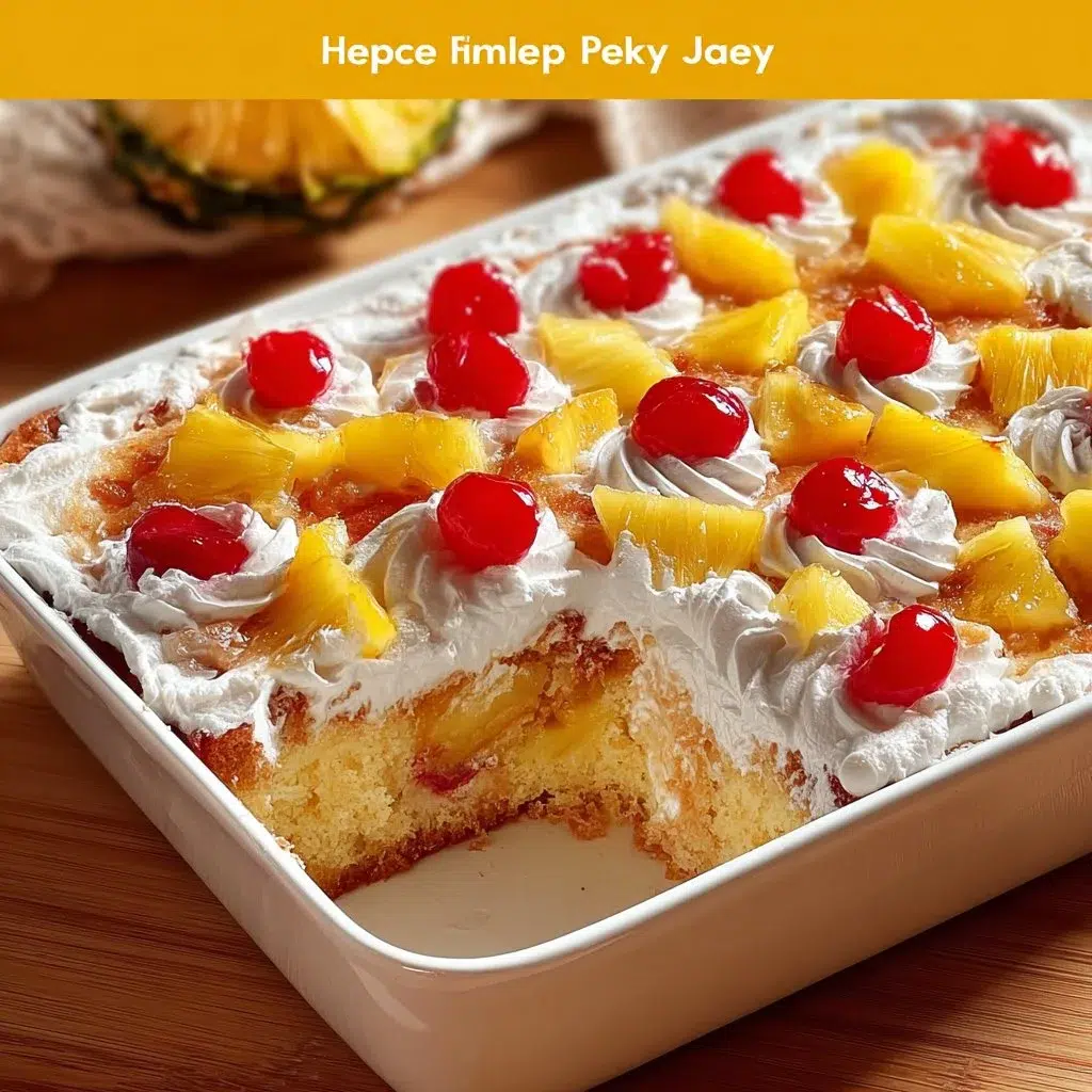 Pineapple Heaven Cake Recipe: A Tropical Delight for All Occasions 8 Delicious Pineapple Heaven Cake topped with fresh pineapple and whipped cream