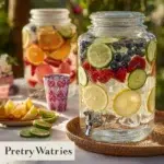 Colorful and creative water ideas for festive party drinks and decorations.