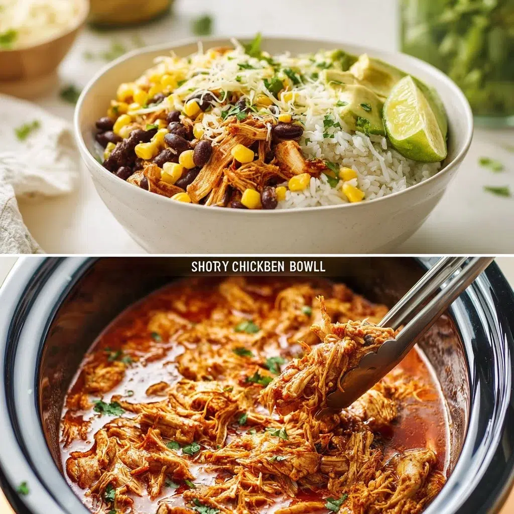 Slow Cooker Chicken Burrito Bowl Recipe | Easy and Delicious 6 Slow Cooker Chicken Burrito Bowl with chicken, beans, and spices
