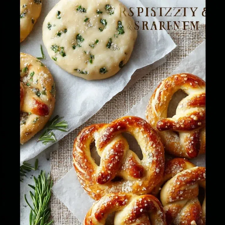 Stuffed Soft Pretzels with Mozzarella and Rosemary