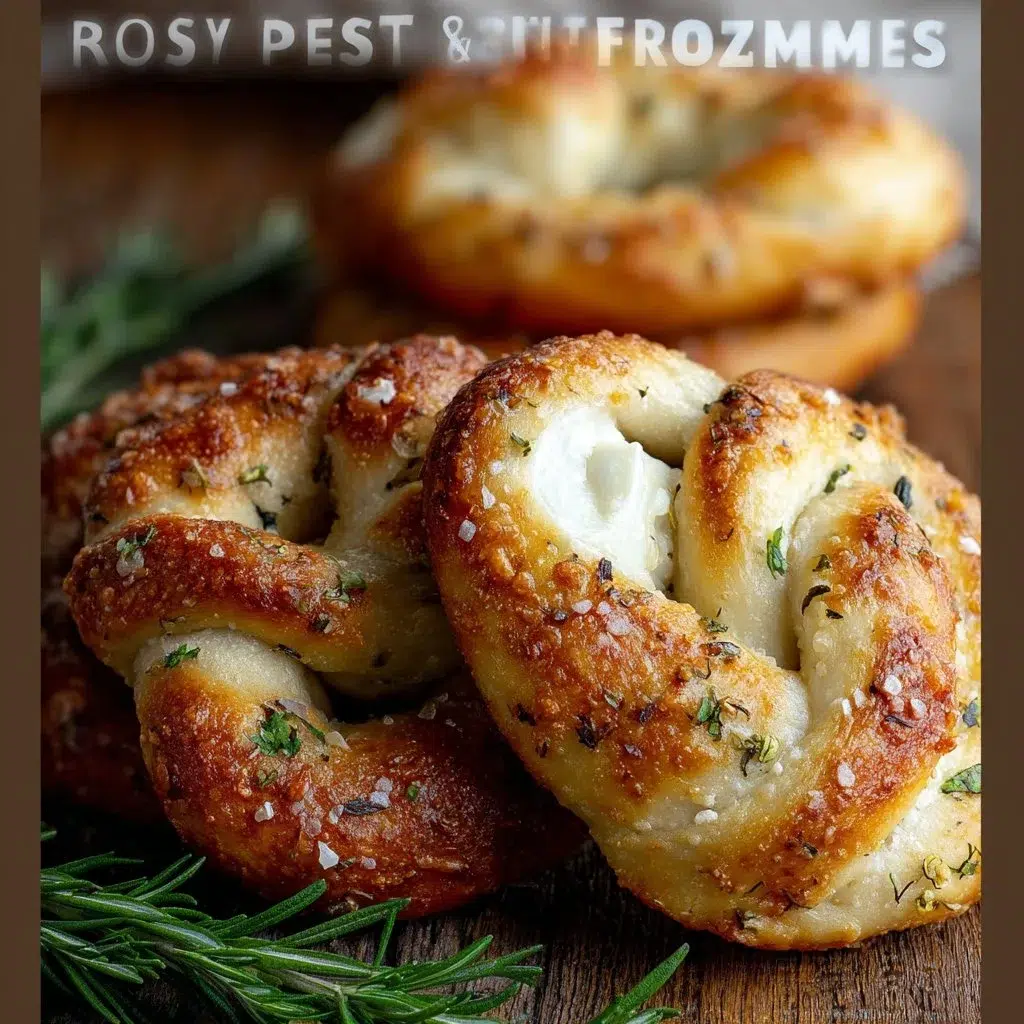 Stuffed Soft Pretzels with Mozzarella and Rosemary