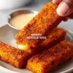 A plate of cheesy garlic bread topped with herbs and melted cheese