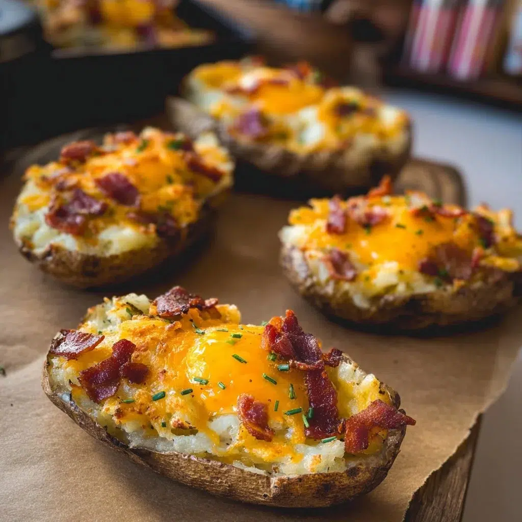 Twice Baked Loaded Breakfast Potatoes