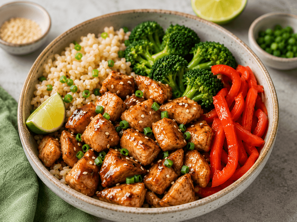 20 Minute High Protein Chicken Bowl Quick & Delicious Recipe