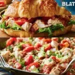 Delicious BLT Chicken Salad with bacon, tomatoes, and chicken in a bowl