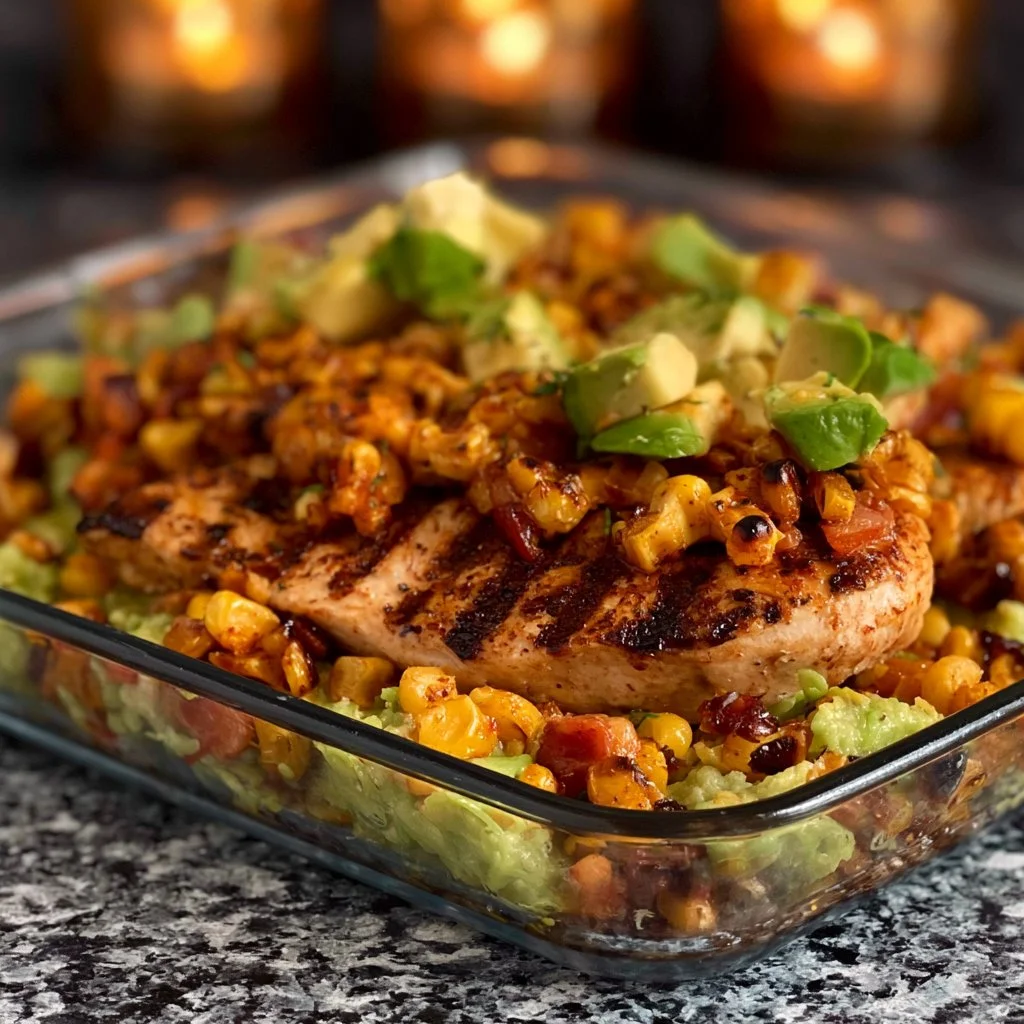Chicken Breast with Roasted Corn and Avocado