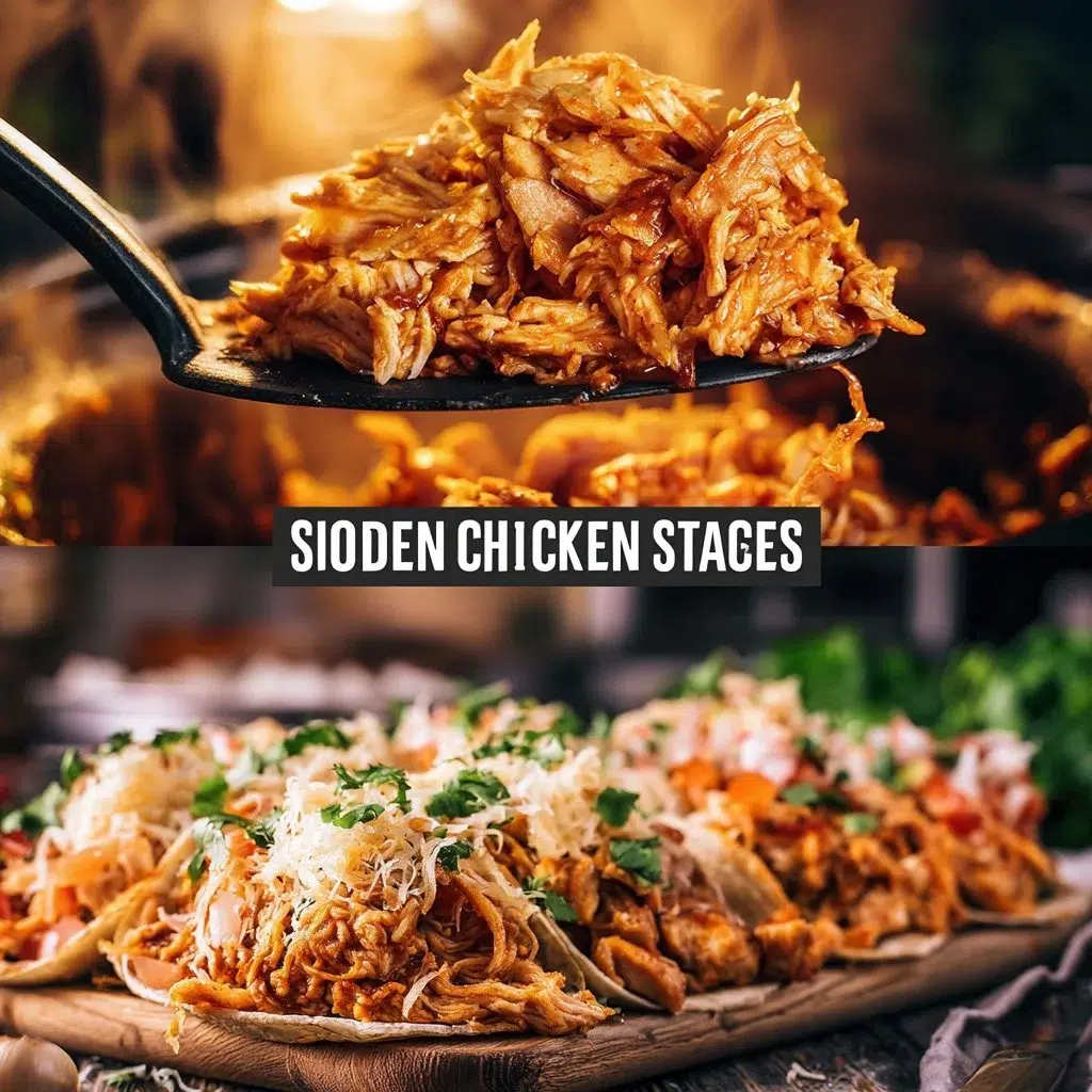 Chicken Tacos Recipe Shredded Crockpot | Easy and Delicious Meal 6 Shredded crockpot chicken tacos served with fresh toppings