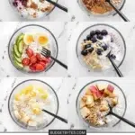 Cottage cheese breakfast bowls with fruits and nuts