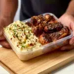 Creamy garlic herb Cajun chicken dish with fresh herbs and spices.