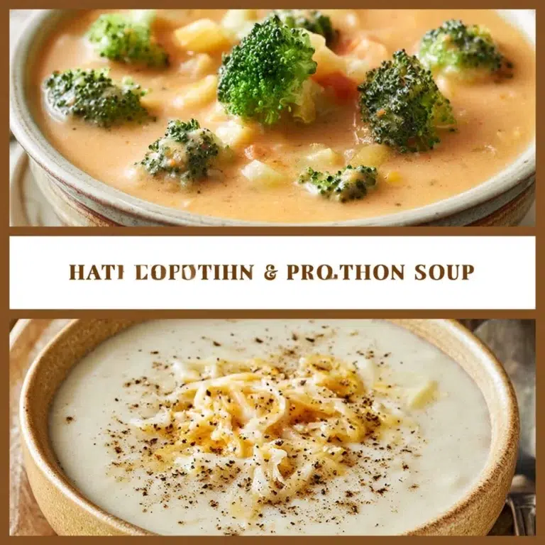 Easy High Protein Low Carb Soup Recipes: Creamy Chicken and Broccoli Soup & Beefy Taco Soup