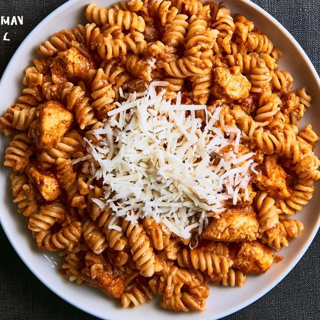 Garlic Parmesan Healthy Chicken Pasta Recipe – Quick and Delicious 6 Healthy Garlic Parmesan Chicken Pasta dish with herbs and vegetables