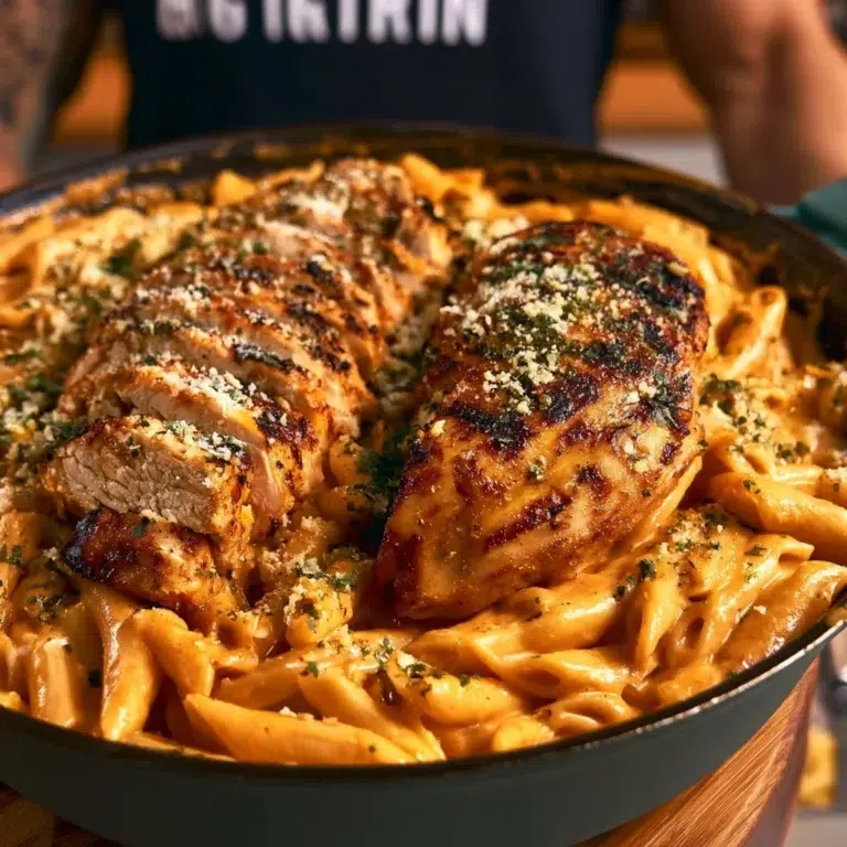 High Protein Creamy Garlic Chicken Pasta Recipe | Flavorful & Satisfying