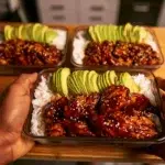 High protein sticky Korean fried chicken dish with only 452 calories