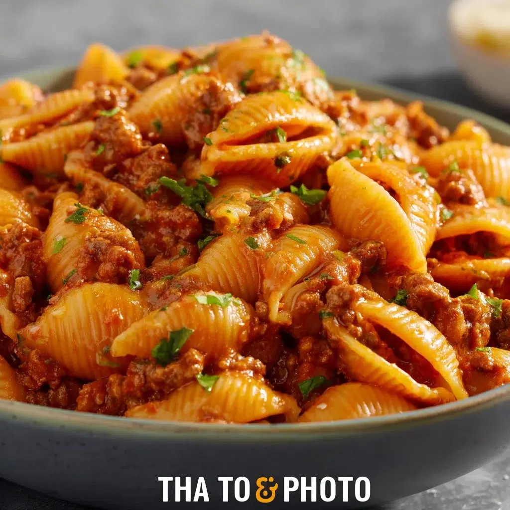 High Protein Taco Pasta dish served in a bowl with toppings