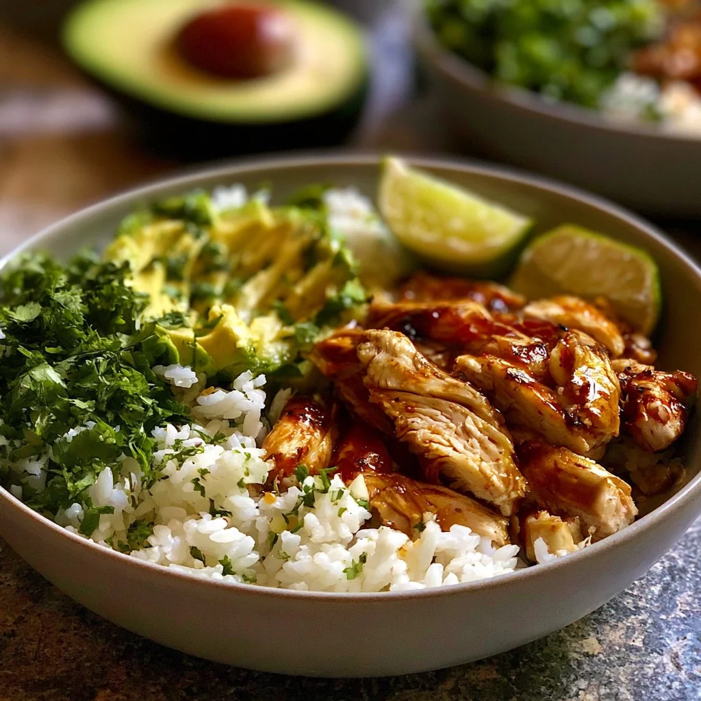 Honey Lime Chicken & Avocado Rice Bowl – Healthy High Protein Dinner Idea 8 Honey Lime Chicken & Avocado Rice Bowl – High Protein Healthy Dinner Idea