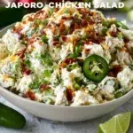 Low carb jalapeno popper salad with cottage cheese and chicken
