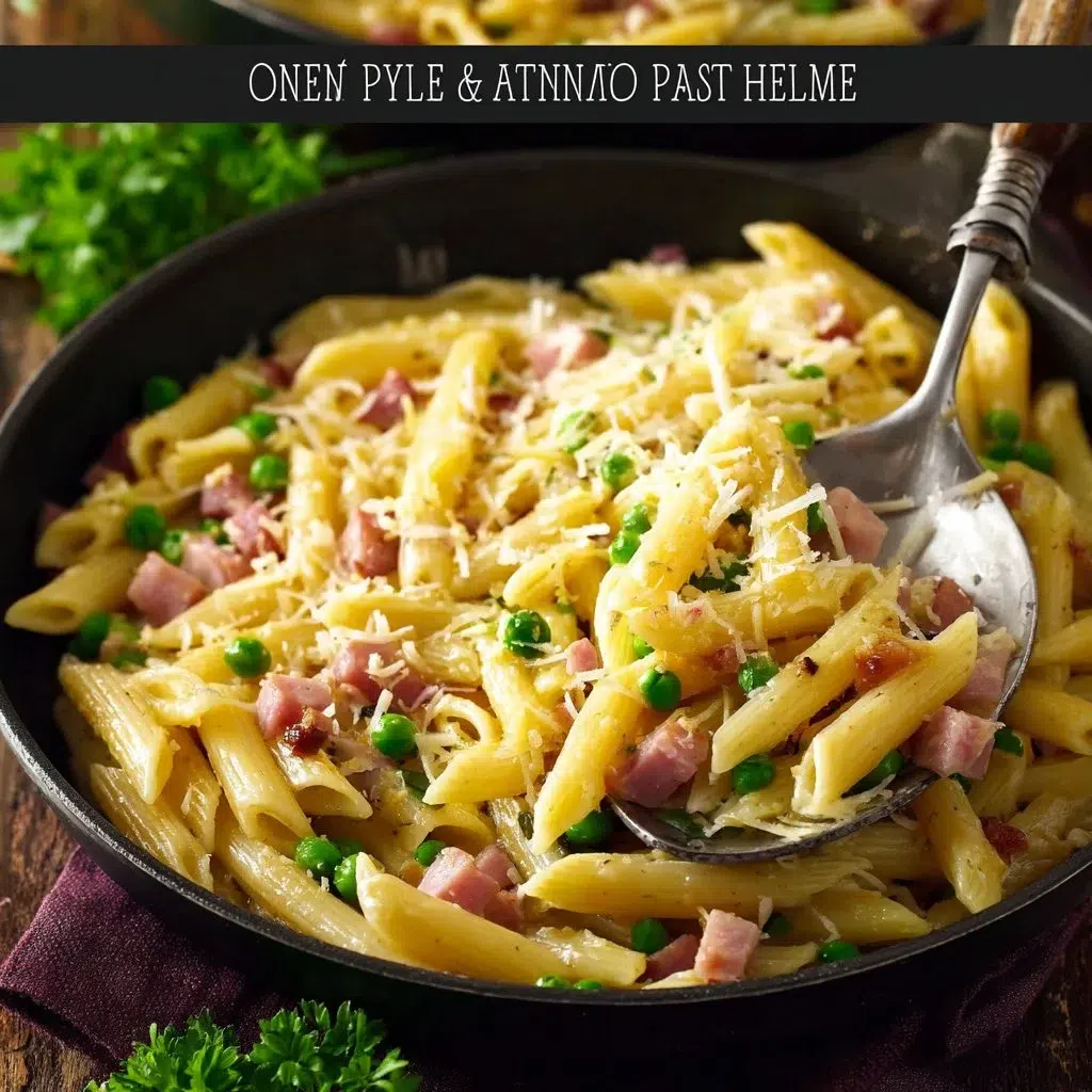 One Pot Ham & Penne Skillet