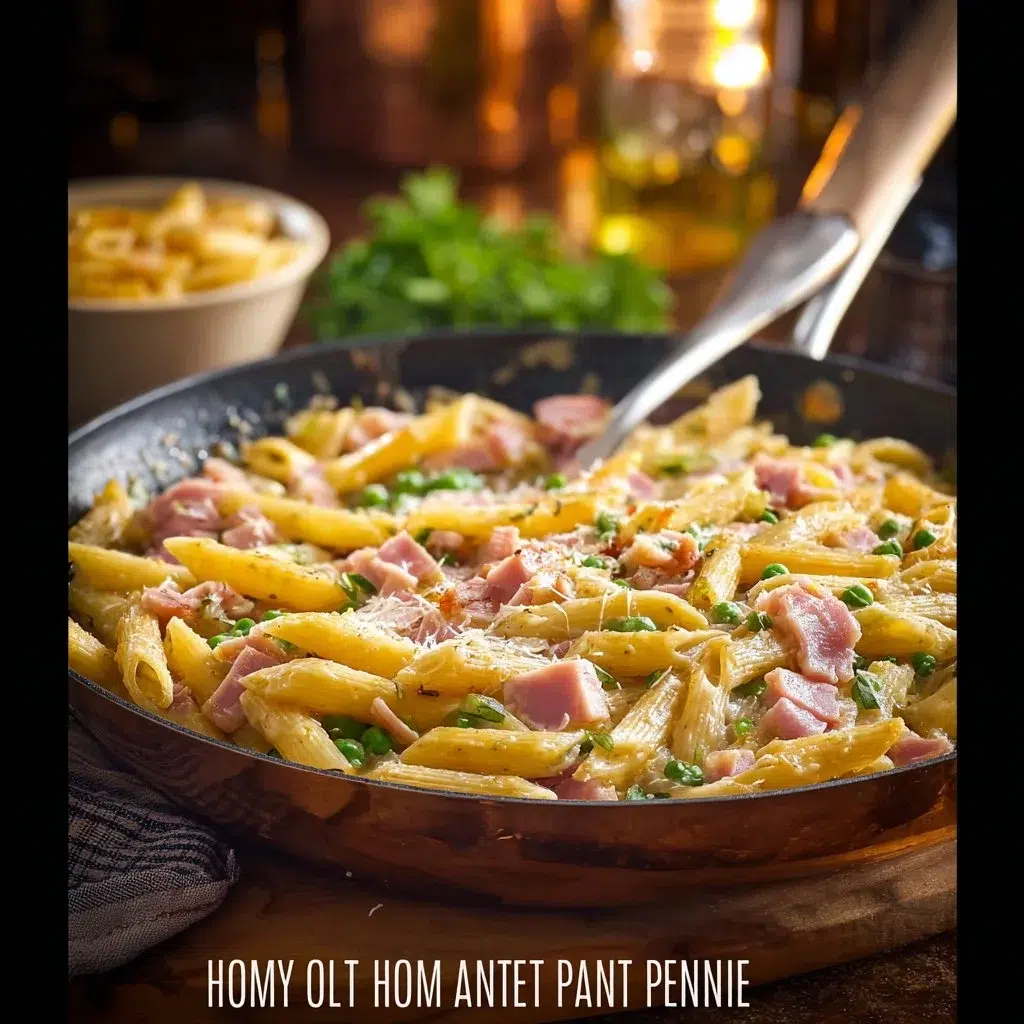 One Pot Ham & Penne Skillet