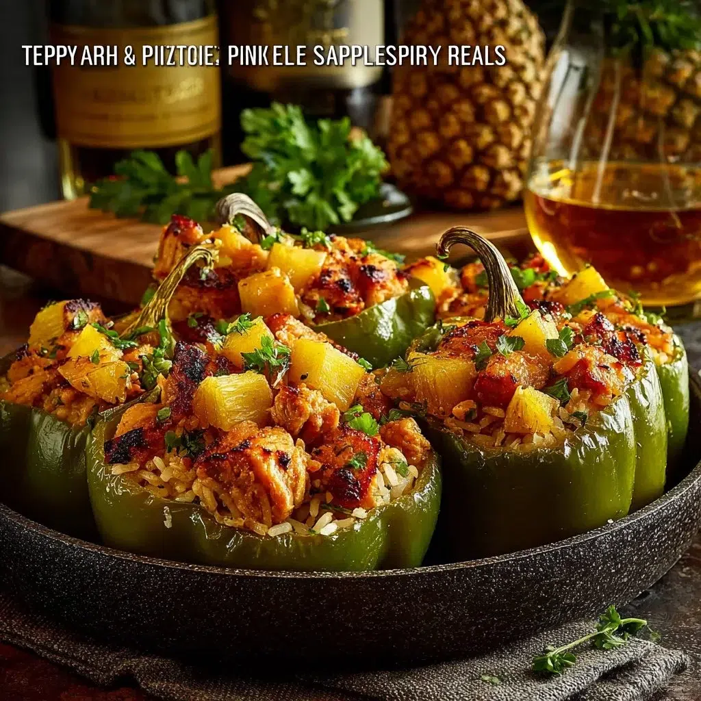 Best Stuffed Green Peppers with Pineapple Recipe 9 Stuffed green bell peppers with pineapple | Stuffed green peppers with chicken and rice and pineapple, Fun new dinner ideas, Pepper dinner ideas