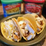 Healthy Weight Watchers Ranch Chicken Tacos with fresh ingredients